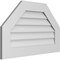 Ekena Millwork Octagonal Top Surface Mount PVC Gable Vent w/ 3-1/2"W x 1"P Standard Frame, 32"W x 20"H GVPOT32X2001SN - alternate 5
